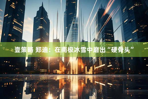 壹策略 郑迪：在南极冰雪中磨出“硬骨头”