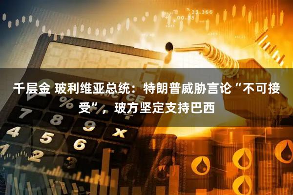 千层金 玻利维亚总统：特朗普威胁言论“不可接受”，玻方坚定支持巴西