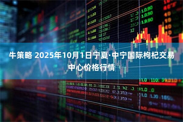 牛策略 2025年10月1日宁夏·中宁国际枸杞交易中心价格行情